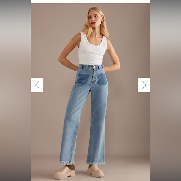 Anthropologie seventy + mochi Mabel high waisted wide leg jeans - Picture 3 of 16